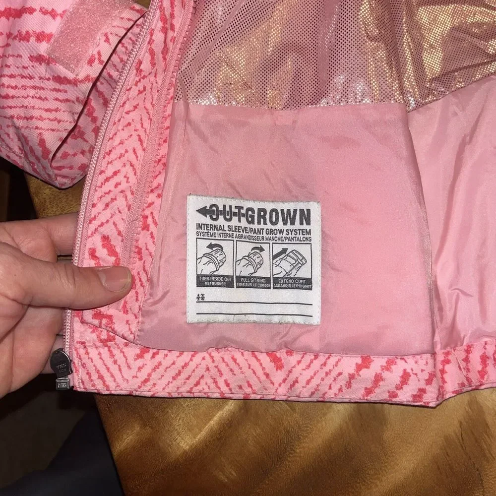 Columbia Interchange Size M 10/12‎ Girls Pink Full Zip Hood Insulated Jacket